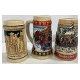 Budweiser C-series Steins & VTG German Stein