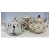 Vtg Hand Painted Tea Pots