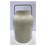 Antique Stoneware Crock with Metal Handle