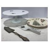 Pedestal Cake Plate, Christmas Plate & Dessert