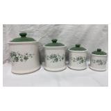 Ivy Pattern Canisters