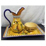 Pears Pitcher & Tray