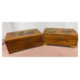 Pair of Vtg Cedar Jewelry boxes