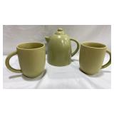 Stoneware Tea Pot & Cups