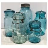 Antique Blue Ball & Atlas Fruit Jars