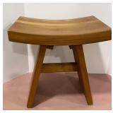 MCM Style Cherry Stool 18x11.5x17.5