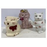 Vtg Cat Creamers & Planter