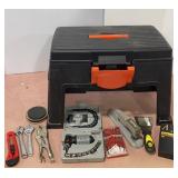 Shop Stool Tool Box & Tools