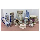 Porcelain Flower Vases & Knickknacks