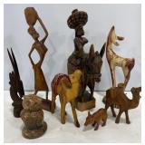 Hand Carved Camels & Other Figures