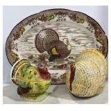 Turkey Platter & Candy Dishes