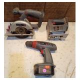 18 Volt Cordless Circular Saw, Jig Saw & Drill