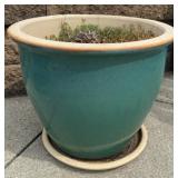 Stoneware Planter & Tray