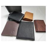 Leather Billfolds, most new, DKY in case