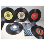 Vinyl records 45s, (5) Styx, Beatles
