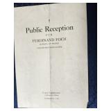 Program, Public Reception Ferdinand Foch