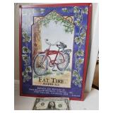Fat Tire Amber Ale Metal Sign  1991