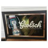 Grolsch Lager mirrored framed sign