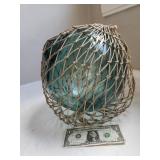 Glass Ball Fishing Net Float, vintage