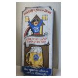 Pabst Beer Sign, wood, wear showing