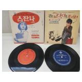 Korean vinyl records (2) with covers