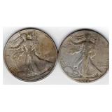 Silver Half Dollar Coin 1945 & 1945D