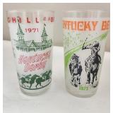 Kentucky Derby Glasses 1971 & 1972
