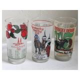 Kentucky Derby Glasses 1986, 1988 & 1989