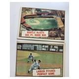 Mantle & Larsen 1961 Baseball Cards (2)