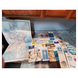 Road Maps,  Gas Station Advertising, Vintage