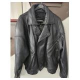 Wilsons Black Leather Jacket, Large