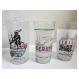 Kentucky Derby  Drinking Glasses (3)
