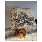 Wall Lamp, country scene on shade