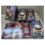 VHS New Tapes, TDK, Sony, Scotch