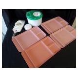 Pamper Chef Slicer, Salad Spinner & Serving Trays
