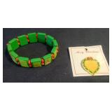 Holiday Plastic Bracelet and Pin