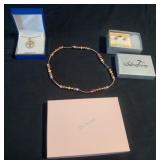 Silvertown Stud Earrings and 2 Necklaces
