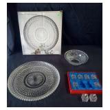 Indiana Glass Diamond Point Hostess Plate & More