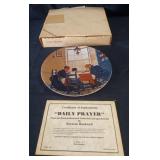 Norman Rockwell, "Daily Prayer" Painted Plate
