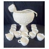 Vintage Westmoreland, 15 Piece Punch Bowl & Cup