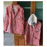 Red/White Striped Jacket & Vest-Clydeï¿½s Hat