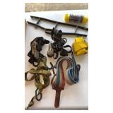 Ratchet Tie Down Straps/ Yellow Vinyl Rope