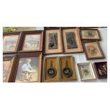 Framed Feather Craft Mexico signed G.B./More