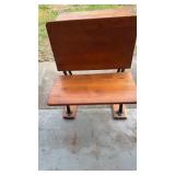 Antique School Desk on Runners