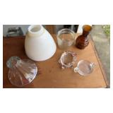 VTG Amber Beehive Bud Vase & Ashtrays