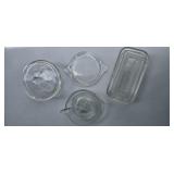 Pyrex bowl and refrigerator dish with lid.