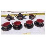 Vintage Christmas Tea set Santa Snowman