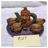 Miniature Halloween Pumpkin Tea Set