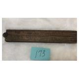 Upson Nutco Brass and Wood Folding 3 Ruler