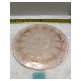 Jeanette Pink Depression Glass 10" Plate Cherry Bl